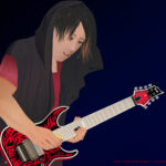 Isao with an ESP E-II HRF NT-8b. Kami Band fanart