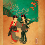 The Legend of Black BABYMETAL Onedari Daisakusen BABYMETAL Ukiyo-e fanart
